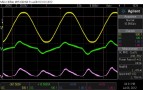 40Hz, 4R, post-limit mains waveforms. Clean-ish current waveform.