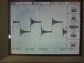 1kHz square wave, open circuit, threshold of clipping. Shows prolonged decaying ringing due to underdamped output filter.