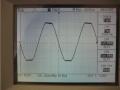 40Hz, 8R sine wave, at clipping. The slanting of the tops and bottoms of the waveform is caused by power supply ripple. In this case, it's very good - excellent clippping behaviour.