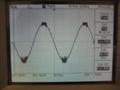 40Hz Sine wave, 4R load, threshold of clipping. Shows instability on the top and bottom of the waveform.