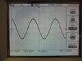 1kHz sine wave, 4R, threshold of oscillation (cleanest signal obtainable - refer to specs above). Excellent waveform, and relatively distortion-free. Very little switching residual bleed-through.