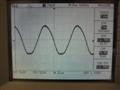 10kHz sine wave, 8R, best looking highest power waveform obtainable. Flattening at the bottom and slanting at the top shows a great deal of asymmetrical distortion (even-order harmonic).