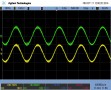 1kHz 2R prolonged burst, after limiting. Noisy waveform, out of band artefacts visible.