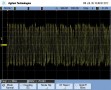 40Hz, 4R sine wave, burst power. Amplifier distorts severely when not in limit (see next photo)