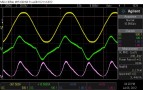 1kHz, 8R mains waveforms. Similar to the 40Hz case. 