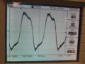 10kHz square wave, almost full power, showing slow rise and fall time. Good ringing behaviour.