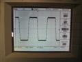 5kHz Square Wave, 4R, threshold of clipping. Again, almost perfect: No overshoot, undershoot or ringing, relatively fast rise and fall times. Thickening of top and bottom of square wave is minimal power supply ripple.