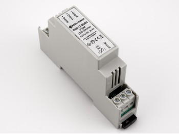 DIM12-2DIN LED Dimmer. Potentiometer Controlled. DIN-mount, PWM, 12V 24V, 5A Low Voltage - Product Image 1