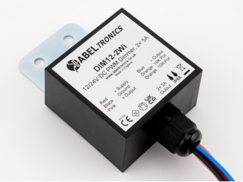 DIM12-2W LED Dimmer. Dual Output Potentiometer Controlled. IP68 Waterproof, 12V 24V 5A Low Voltage - Product Image 1