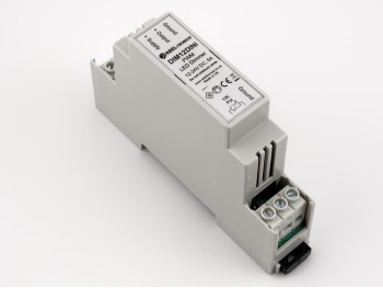 DIM12DIN LED Dimmer. Rotary Potentiometer Controlled. DIN-Rail, PWM, 12V 24V, 5A Low Voltage - Product Image 1