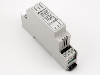 DIM12NDIN LED Dimmer. Rotary Potentiometer Controlled. Negative Output, PWM, 12V 24V, 5A Low Voltage DIN-mount - Product Image 1