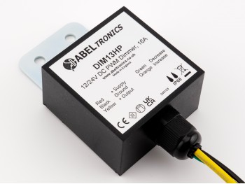 DIM13HP LED Dimmer. Dual Switch Controlled. PWM, 12V 24V Low Voltage 16A, IP68 - Product Image 1