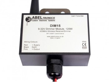 DIM15 LED Dimmer. Remote Radio Controlled, IP68 Waterproof. PWM, 12V 24V Low Voltage 10A - Product Image 1