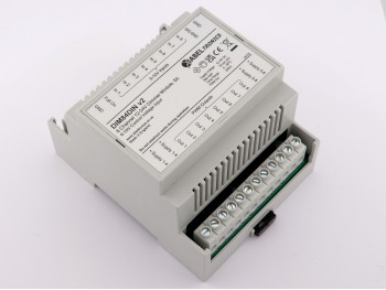 DIM84DIN 8 Channel LED Dimmer. 0-10 Volt Controlled, DIN-mount. PWM, 12V 24V Low Voltage - Product Image 1