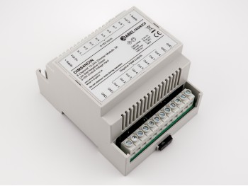 DIM84NDIN 8 Channel Negative LED Dimmer, 0-10 Volt Controlled, DIN-mount, PWM, 12V 24V Low Voltage - Product Image 1